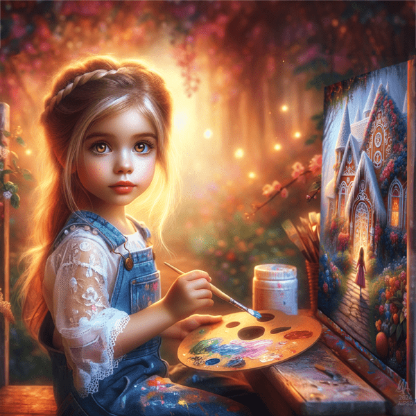 Painter Carmela (8 in x 8 in)