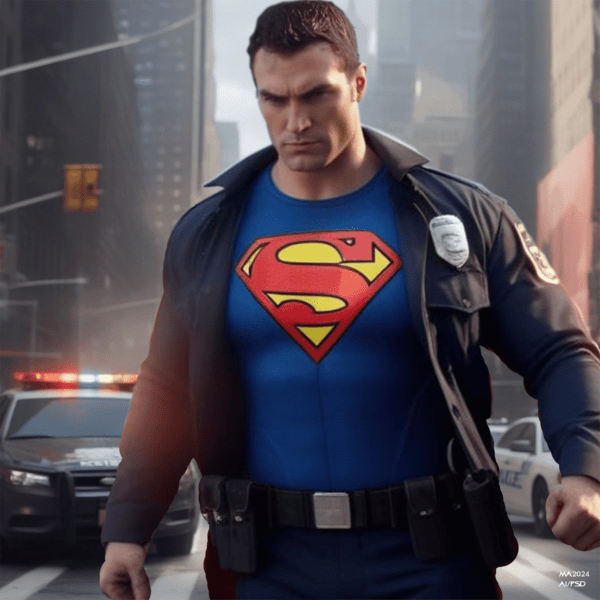 Super Cop (8 in x 8 in)