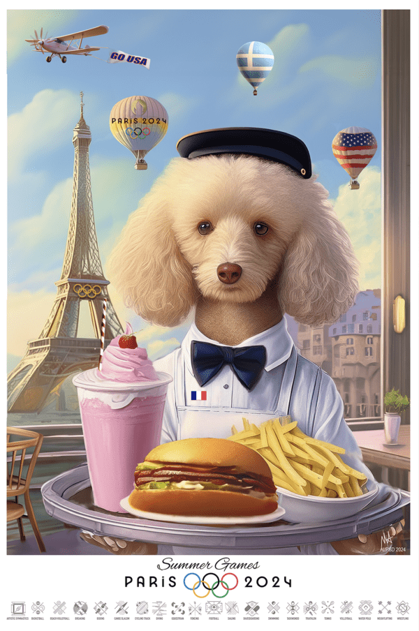 Parisian Poodle Waiter